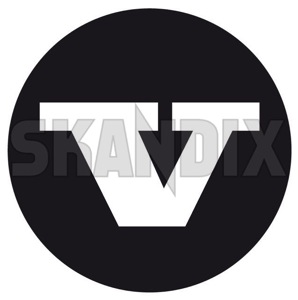SKANDIX Shop Volvo Ersatzteile: Aufkleber V Radkappe schwarz (1050504)