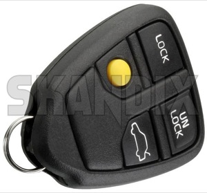 Remote control, Locking system 9459372 (1050911) - Volvo S60 (-2009), S80 (-2006), V70 P26 (2001-2007), XC70 (2001-2007) - electronic lock key keyless entry system lock remote central locking remote control locking system rke rks Genuine activated battery be by electronics handheld hand held must only software transmitter with without