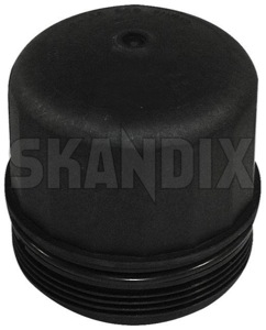 Cover, oil filter housing 1275808 (1052734) - Volvo C70 (-2005), S40, V40 (-2004), S60 (-2009), S70, V70 (-2000), S80 (2007-), S80 (-2006), V70 P26 (2001-2007), V70 XC (-2000), XC70 (2001-2007), XC90 (-2014) - cover oil filter housing oilfilter Own-label seal with