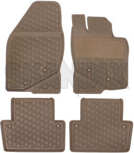 Floor accessory mats Rubber beige consists of 4 pieces 39891796 (1052773) - Volvo V70 P26 (2001-2007), V70 P26, XC70 (2001-2007) - floor accessory mats rubber beige consists of 4 pieces Genuine 4 ax5x bb7c beige bowl bx5x consists drive for four hand mat of pieces rhd right righthand right hand righthanddrive rubber vehicles