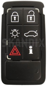 Knob Remote control Push button 30659340 (1052869) - Volvo S60 (2011-2018), S80 (2007-), V60 (2011-2018), V70, XC70 (2008-), XC60 (-2017) - knob remote control push button switch Genuine button central control locking push remote