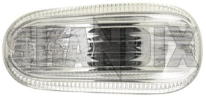 Indicator, side clear 12777318 (1052903) - Saab 9-3 (2003-), 9-5 (-2010) - indicator side clear Own-label bulb clear fender holder wing with without