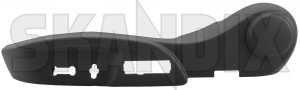 Cover, Seat adjustment 12845928 (1053163) - Saab 9-3 (2003-) - cover seat adjustment Genuine adjustable black drive electrically for front hand left lefthand left hand lefthanddrive lhd memory seat seats vehicles with
