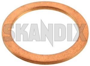 Seal ring 18677 (1053273) - Volvo 200, 400, 700, 850, 900, S40, V40 (-2004), S70, V70 (-2000), S80 (-2006), V70 P26 (2001-2007) - gasket seal ring Own-label copper fan injector radiator seal switch switch  temperature