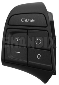 Switch, Multifunction Steering wheel Cruise control charcoal 31313949 (1053348) - Volvo C30, C70 (2006-), S40, V50 (2004-), S80 (2007-), V70, XC70 (2008-), XC60 (-2017) - knobs multifunctional switch multifunction steering wheel cruise control charcoal switches switchs Genuine charcoal control cruise speed