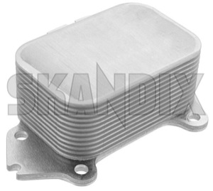 Oil cooler, Engine oil 30711522 (1054063) - Volvo C30, S40, V50 (2004-), S60 (2011-2018), S80 (2007-), V40 (2013-), V40 CC, V60 (2011-2018), V70 (2008-) - oil cooler engine oil Own-label cooling wateroil water oil with