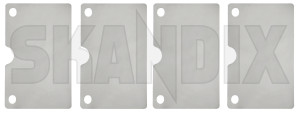 Shims, Brake pads Stainless steel Kit for both sides 3530597 (1054850) - Volvo 200 - antisqueal shims anti squeal shims friction squeal shims shim kit shims shims brake pads stainless steel kit for both sides shims kit silencer shims squeal shims Own-label axle both drivers for front girling kit left passengers right side sides stainless steel system