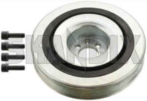 Belt pulley, Crankshaft 93191381 (1054978) - Saab 9-3 (2003-), 9-5 (-2010) - belt pulley crankshaft Own-label dampener vibration with