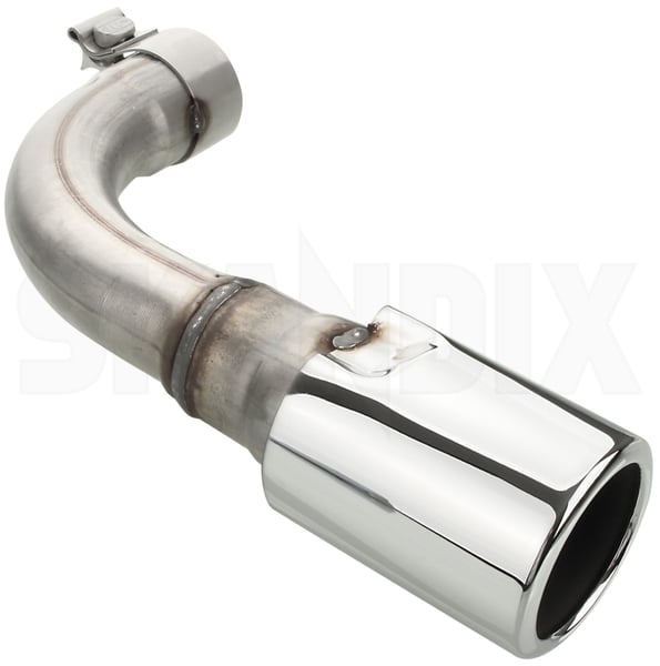 Exhaust pipe single, round left Stainless steel 31392634 (1055045) - Volvo S60, V60 (2011-2018) - Keywords: exhaust pipe single round left stainless steel Genuine for left model rdesign r design round single single sr04 stainless steel