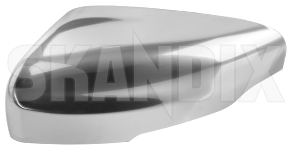 Cover cap, Outside mirror left R-Type silver 39821927 (1055136) - Volvo XC60 (-2017) - ОЕ-Numbers: 313713389, 31371339 - Keywords: cover cap outside mirror left r type silver cover cap outside mirror left rtype silver mirrorblinds mirrorcovers Own-label left painted rtype r type silver