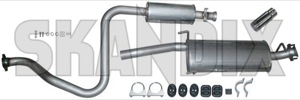 Exhaust system, Stainless steel from Intermediate pipe  (1055323) - Saab 9-3 (-2003) - exhaust system stainless steel from intermediate pipe ferrita Ferrita abe  abe  6 addon add on certification exposed from general guarantee intermediate material pipe round single single  stainless steel tailpipe with without years