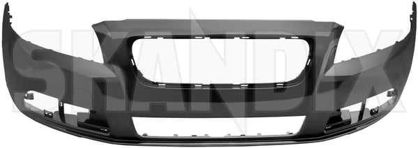 Bumper cover front painted black saphire metallic 39884000 (1055525) - Volvo V70 (2008-) - Keywords: bumper cover front painted black saphire metallic front bumper skirts Genuine 346 452 black cleaning colour for front headlamp matched matching metallic molding moulding painted saphire spoiler system trim vehicles with without
