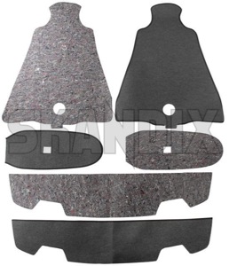 Teppichsatz  (1055602) - Volvo 140 - 142 144 145 p140 p142 p144 p145 teppiche teppichsaetze teppichsatz Hausmarke dunkelgrau dunkelgrauer grau grauer