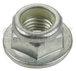 Lock nut with plastic-insert with Collar with metric Thread M12x1,5 Zinc-coated 13136972 (1055717) - Saab 9-3 (-2003), 9-3 (2003-), 9-5 (-2010), 900 (1994-) - lock nut with plastic insert with collar with metric thread m12x1 5 zinc coated lock nut with plasticinsert with collar with metric thread m12x15 zinccoated nuts Genuine collar hexagon m12x15 m12x1 5 metric outer plasticinsert plastic insert thread with zinccoated zinc coated