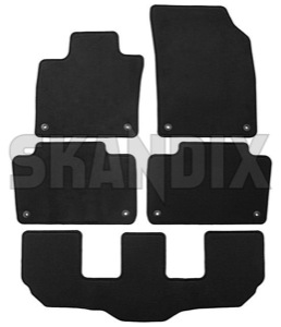 Floor accessory mats Velours anthracite  (1056099) - Volvo XC90 (2016-) - floor accessory mats velours anthracite Own-label 7 anthracite drive flat for hand left lefthand left hand lefthanddrive lhd mat vehicles velours