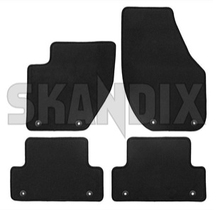 Floor accessory mats Velours anthracite consists of 4 pieces  (1056101) - Volvo V40 (2013-), V40 CC - floor accessory mats velours anthracite consists of 4 pieces Own-label 4 5 anthracite consists drive flat for four grommets hand left lefthand left hand lefthanddrive lhd mat of pieces round vehicles velours