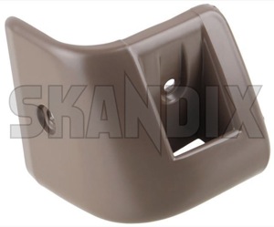 Cover, Back rest Backseat bench right beige 1345784 (1056595) - Volvo 700 - backseatbenchcover backseatcover benchcover cap cover back rest backseat bench right beige edge rearseatcover seatbenchcover sliding block Genuine beige right