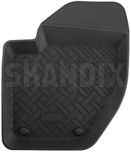 SKANDIX Shop Volvo Ersatzteile: Fußmatte, einzeln Gummi grau vorne