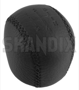 Gear Lever Leather black 5590856 (1057548) - Saab 9-5 (-2010) - gear lever leather black shift knob Genuine black leather