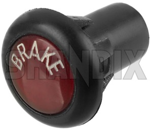 Lens, Control light red Brake 687981 (1057628) - Volvo P1800, P1800ES - 1800e glass lens control light red brake lense p1800e warning lights Genuine brake red