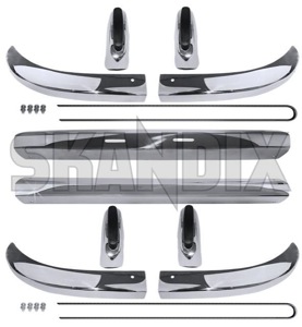 Bumper front rear Stainless steel polished Kit  (1058175) - Saab 96 - bumper front rear stainless steel polished kit Own-label front kit polished rear stainless steel