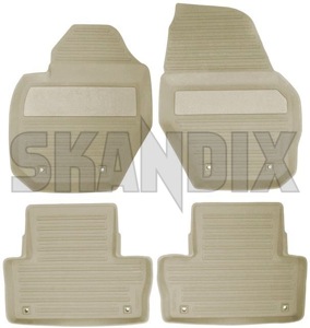 SKANDIX Shop Volvo Ersatzteile: Fußmattensatz Gummi soft beige