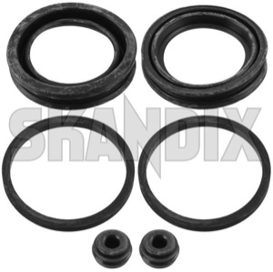 Repair kit, Boot Brake caliper Front axle for one Brake caliper  (1058402) - Volvo 700 - repair kit boot brake caliper front axle for one brake caliper Own-label axle bendix bleeder brake caliper caps caps caps  dust for front one piston screw seals system with