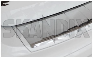 Load sill guard Stainless steel polished  (1058447) - Volvo XC60 (-2017) - boot sills bumpers edges guards load edge load sill guard stainless steel polished loading dock loading edge loadsillguards paintwork protections protectors rear apron sillguards strips skandix polished stainless steel