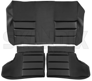 Upholstery Seat surface Back rest black Kit for the entire back seat  (1058664) - Volvo P1800, P1800ES - 1800e p1800e upholstery seat surface back rest black kit for the entire back seat Own-label back backrest black cushion entire for kit lower rest seat seatback surface the upper