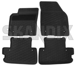 Floor accessory mats Rubber black consists of 4 pieces 39807163 (1059219) - Volvo C70 (2006-) - floor accessory mats rubber black consists of 4 pieces Genuine 4 black bowl consists drive for four grommets hand left lefthand left hand lefthanddrive lhd mat of pieces round rubber vehicles
