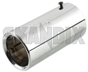 Exhaust pipe exposed Tailpipe chromed 31405592 (1059339) - Volvo S60 (2011-2018), S60 CC (-2018), V60 (2011-2018), V60 CC (-2018), XC60 (-2017) - exhaust pipe exposed tailpipe chromed Genuine 75 75mm chromed exposed mm round sr01 tailpipe