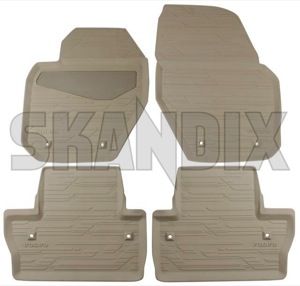 SKANDIX Shop Volvo Ersatzteile: Fußmattensatz Gummi soft beige bestehend  aus 4 Stück 31426163 (1059820)