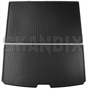 Trunk mat charcoal Synthetic material 32394444 (1060092) - Volvo XC90 (2016-) - trunk mat charcoal synthetic material Genuine 5 bowl charcoal high mat material plastic synthetic