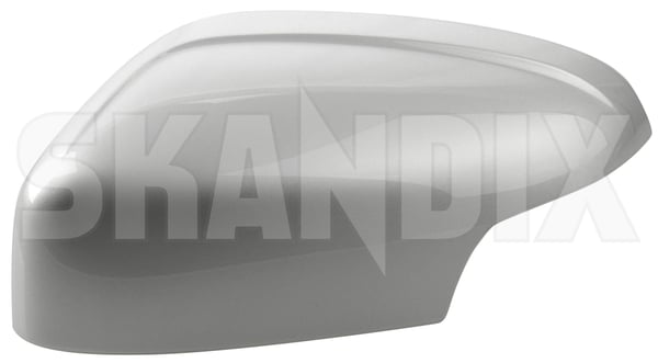 Cover cap, Outside mirror left silver metallic 39853091 (1060170) - Volvo C30, C70 (2006-), S40 (2004-), V50 - Keywords: cover cap outside mirror left silver metallic mirrorblinds mirrorcovers Genuine 130 426 left metallic painted silver