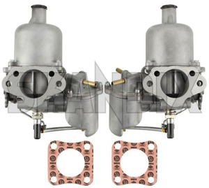 Carburettor SU HS6 Kit 2 Pcs  (1060384) - Volvo 120, 130, 220, 140, P1800, PV, P210 - 1800e carburetor carburettor su hs6 kit 2 pcs p1800e Own-label 2 2pcs air carburetor carburettor choke double dual exchange filter flange holes hs6 kit manual part pcs stage su twin two twostage with