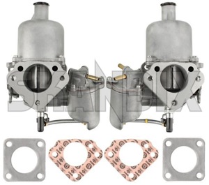 Carburettor SU HS6 Kit 2 Pcs  (1060387) - Volvo 120, 130, 220, 140, P1800 - 1800e carburetor carburettor su hs6 kit 2 pcs p1800e Own-label 2 2pcs 3 air carburetor carburettor choke double dual exchange filter flange holes hs6 kit manual part pcs stage su twin two twostage with