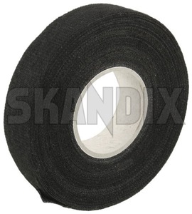 Duct tape black Textile  (1060580) - universal  - duct tape black textile electrical tape insulating band insulating tape rubber tape Own-label 0,5 05mm 0 5mm 0,5 05 0 5 10 10m 19 19mm black cloth fabric fleece m mm textile woven