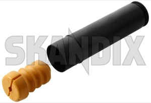 Dust cover, Shock absorber Kit for one side  (1061609) - Saab 9-5 (-2010) - dust cover shock absorber kit for one side Own-label adjustment and axle blocks buffers bump fits for height helper kit left one rear ride right rubber side springs stop stops strut suspension vehicles with without