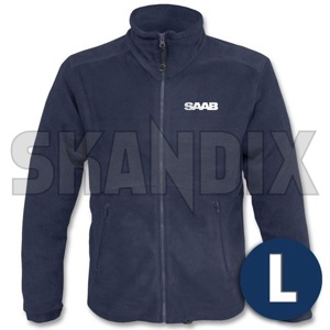 Jacket fleece jacket blue SAAB L  (1061737) - universal  - coats jacket fleece jacket blue saab l jackets Own-label blue fleece front full jacket l longsleeved long sleeved saab with zipper