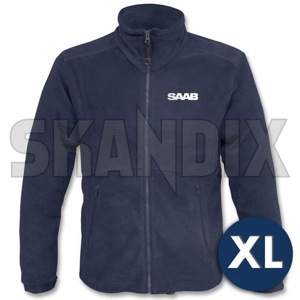 Jacket fleece jacket blue SAAB XL  (1061738) - universal  - coats jacket fleece jacket blue saab xl jackets Own-label blue fleece front full jacket longsleeved long sleeved saab with xl zipper