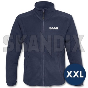 Jacket fleece jacket blue SAAB XXL  (1061739) - universal  - coats jacket fleece jacket blue saab xxl jackets Own-label blue fleece front full jacket longsleeved long sleeved saab with xxl zipper