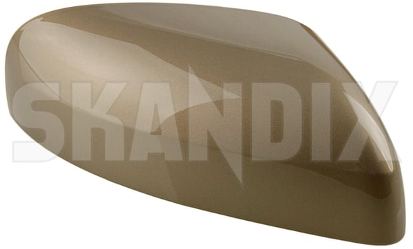 Cover cap, Outside mirror right ash gold 39979066 (1062624) - Volvo S60 (-2009), S80 (-2006), V70 P26 (2001-2007) - Keywords: cover cap outside mirror right ash gold mirrorblinds mirrorcovers Genuine 446 ash electronically foldable gold not painted right