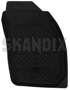 Floor accessory mat, single Synthetic material black front right  (1062840) - Saab 9-3 (-2003) - floor accessory mat single synthetic material black front right rensi Rensi black bowl front mat material plastic right synthetic
