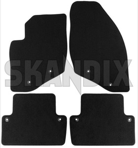 SKANDIX Shop Volvo Ersatzteile: Fußmattensatz Textil grau bestehend aus 4  Stück 31267882 (1062856)