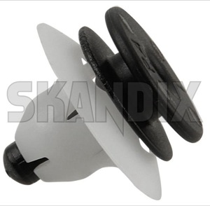 Clip, Interior panel Tailgate  (1063706) - Saab 9-3 (2003-) - clamps clip interior panel tailgate Genuine blackwhite black white side tailgate