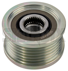 Belt pulley, Alternator 12759596 (1063788) - Saab 9-3 (2003-), 9-5 (-2010) - belt pulley alternator freewheel clutch Own-label denso system