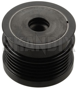 Belt pulley, Alternator 12786853 (1063791) - Saab 9-3 (2003-) - belt pulley alternator freewheel clutch Own-label 
