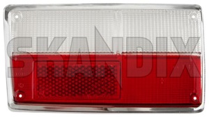 Lens, Combination taillight left  (1063896) - Volvo 140, 164, 200 - backlightlens lens combination taillight left scatter glass taillamplens taillightlens Own-label chrome cibie left redwhite red white system