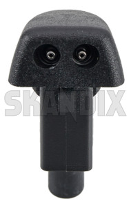 Nozzle, Windscreen washer left for Windscreen black 31391727 (1063911) - Volvo V40 (2013-), V40 Cross Country - nozzle windscreen washer left for windscreen black squirter jet nozzle window washer nozzle wiper washer nozzle Genuine black cleaning for left nozzles painted vehicles washer window windscreen without