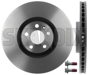 Brake disc Front axle internally vented 31471752 (1064442) - Volvo S60 (2019-), S90, V90 (2017-), V60 (2019-), V60 CC (2019-), V90 CC, XC40/EX40, XC60 (2018-), XC90 (2016-) - brake disc front axle internally vented brake rotor brakerotors rotors Genuine 18 18inch 2 345 345mm additional and axle fits front inch info info  internally left mm note pieces please right vented